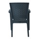 Πολυθρόνα κήπου "LORA" στοιβαζόμενη από πολυπροπυλένιο σε ανθρακί χρώμα 57x57x87