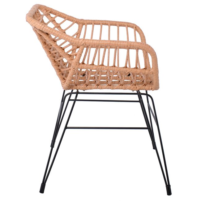 Πολυθρόνα κήπου "SALSA-S" από wicker σε φυσικό χρώμα 56x57x76