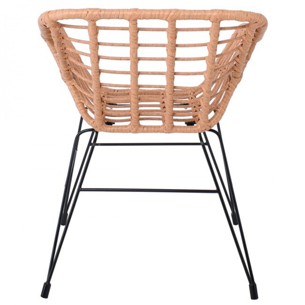 Πολυθρόνα κήπου "SALSA-S" από wicker σε φυσικό χρώμα 56x57x76