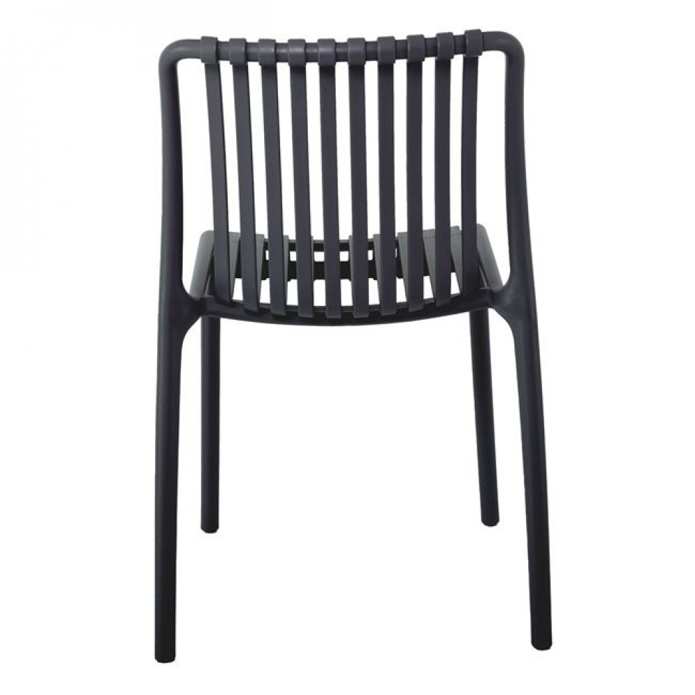 Πολυθρόνα εξωτερικού χώρου "MODA" από PP σε ανθρακί χρώμα 48x57x80