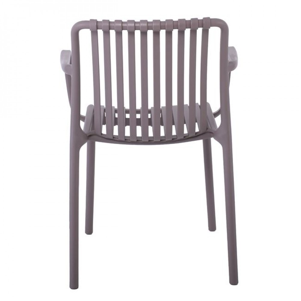 Πολυθρόνα εξωτερικού χώρου "MODA" από PP σε μόκα χρώμα 57x58x80