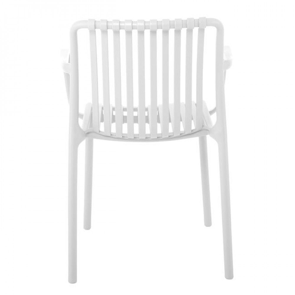 Πολυθρόνα εξωτερικού χώρου "MODA" από PP σε λευκό χρώμα 57x58x80