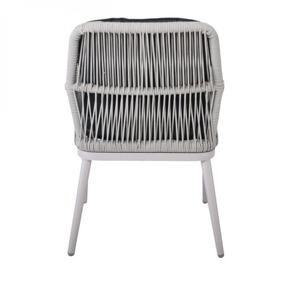 Πολυθρόνα εξωτερικού χώρου "ALLEY" από αλουμίνιο/wicker σε γκρι/ανθρακί χρώμα 62x64x85
