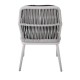 Πολυθρόνα εξωτερικού χώρου "ALLEY" από αλουμίνιο/wicker σε γκρι/ανθρακί χρώμα 62x64x85