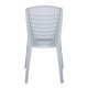 Καρέκλα εξωτερικού χώρου "VIDA" από PP σε λευκό χρώμα 49x53x86