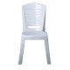 Καρέκλα εξωτερικού χώρου "VIDA" από PP σε λευκό χρώμα 49x53x86