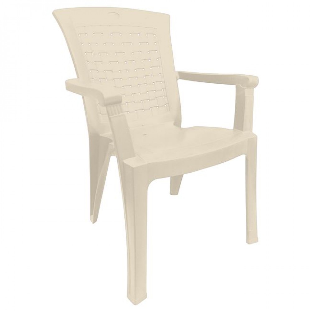 Πολυθρόνα εξωτερικού χώρου "VALERIA" από PP σε μπεζ χρώμα 67x60x89