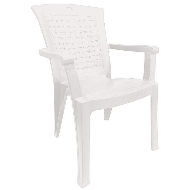 Πολυθρόνα εξωτερικού χώρου "VALERIA" από PP σε λευκό χρώμα 67x60x89