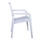 Πολυθρόνα εξωτερικού χώρου "LORA" από PP σε λευκό χρώμα 57x57x87