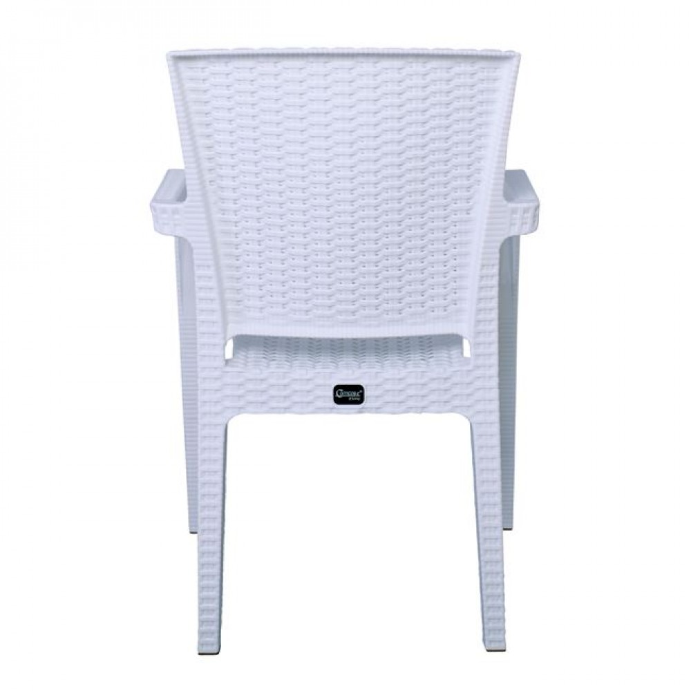 Πολυθρόνα εξωτερικού χώρου "LORA" από PP σε λευκό χρώμα 57x57x87