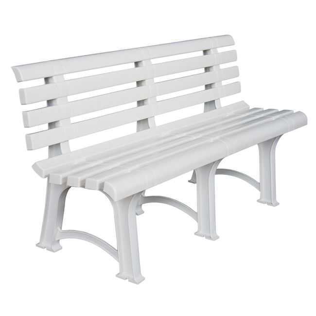 Παγκάκι "ATENA" από PP σε λευκό χρώμα 150x73x51