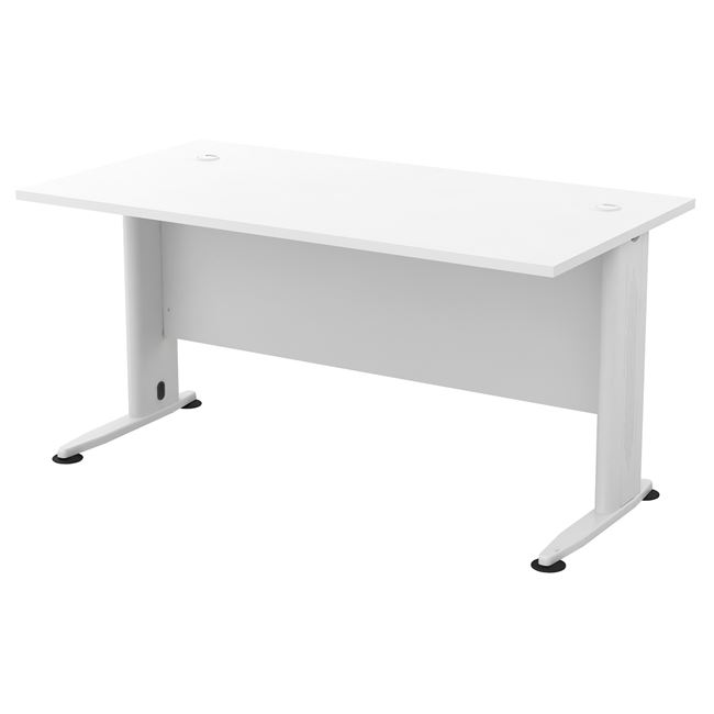 Γραφείο "BASIC" από μέταλλο σε χρώμα λευκό 	150x80x75