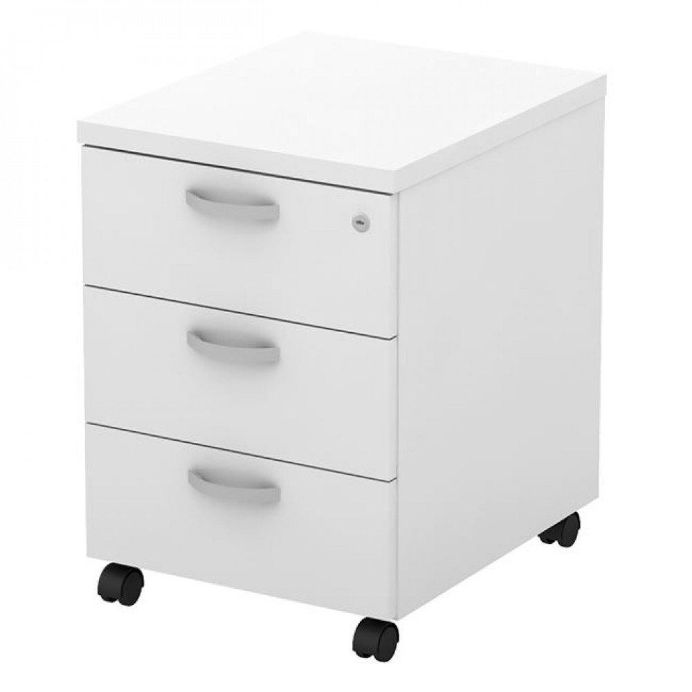 Συρταριέρα τροχήλατη σε χρώμα λευκό 40x48x56