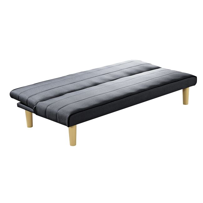 Καναπές-κρεβάτι τριθέσιος "BIZ" από ύφασμα σε ανθρακί χρώμα 167x75x70