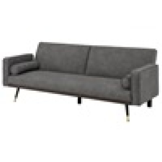 Καναπές-κρεβάτι τριθέσιος "CLICK" από ύφασμα σε χρώμα γκρι 192x84x76