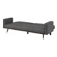 Καναπές-κρεβάτι τριθέσιος "CLICK" από ύφασμα σε χρώμα γκρι 192x84x76