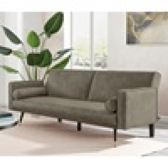 Καναπές-κρεβάτι τριθέσιος "CLICK" από ύφασμα σε χρώμα καπουτσίνο 192x84x76