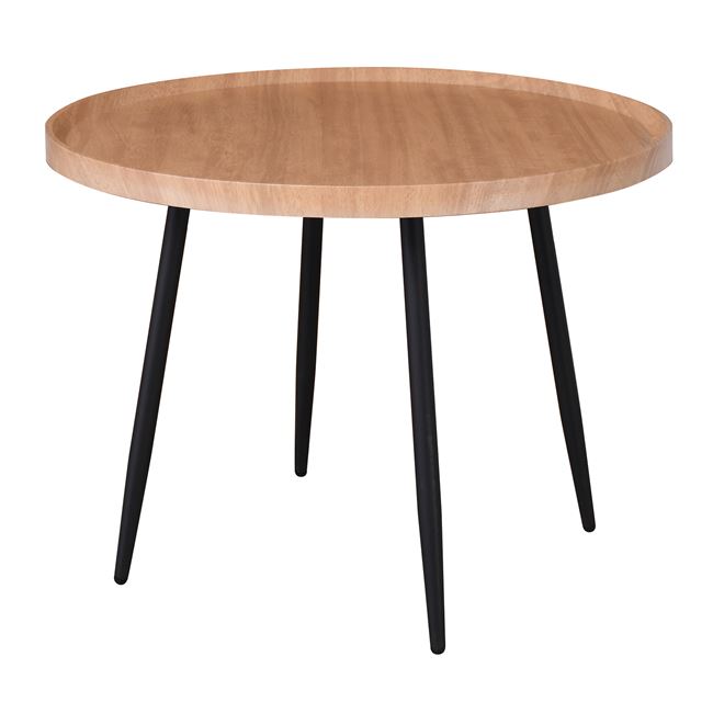 Τραπεζάκι σαλονιού "MATRIX" από μέταλλο/ξύλο σε χρώμα μαύρο/φυσικό Φ70x52