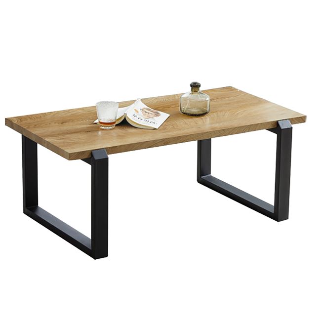 Τραπέζι σαλονιού "KONA" από μέταλλο σε φυσικό/μαύρο χρώμα 110x60x42