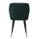 Πολυθρόνα "RENA" από βελούδο/μέταλλο σε χρώμα forest green/μαύρο 53x59x85