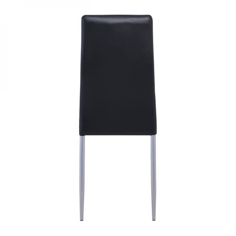 Καρέκλα ''JETTA'' από PVC/μέταλλο σε χρώμα μαύρο/γκρι 40x50x95