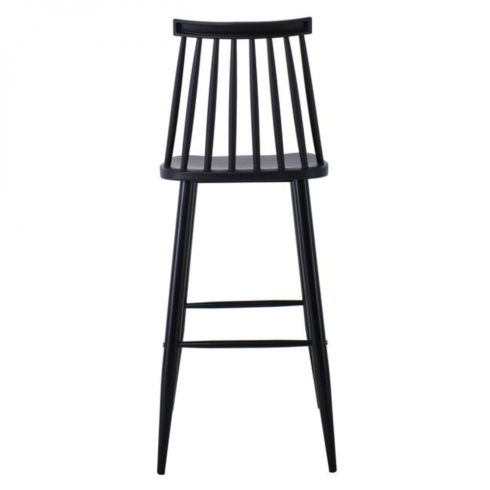 Σκαμπώ μπαρ "LAVIDA" από μέταλλο/PP σε χρώμα μαύρο 43x49x107