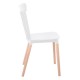 Καρέκλα τραπεζαρίας "LINA" από ξύλο/PP σε χρώμα λευκό/φυσικό  44x51x84