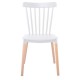 Καρέκλα τραπεζαρίας "LINA" από ξύλο/PP σε χρώμα λευκό/φυσικό  44x51x84