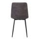 Καρέκλα "LYDIA" από μέταλλο/ύφασμα σουετ σε χρώμα μαύρο/ανθρακί 44x55x86