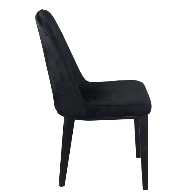 Καρέκλα "CASTER" μέταλλο/βελούδο σε χρώμα μαύρο 45x60x89