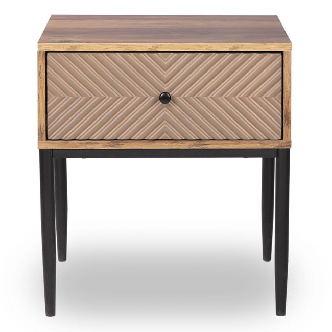 Κομοδίνο "PONTI"  σε χρώμα καρυδί 	50x45x55