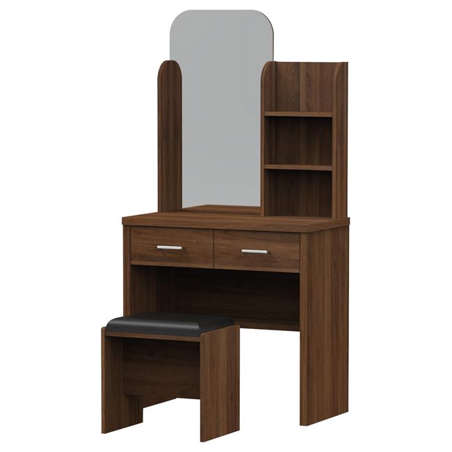 Σετ τουάλετα σκαμπό "CALIBER" σε χρώμα καρυδί 80x39x155