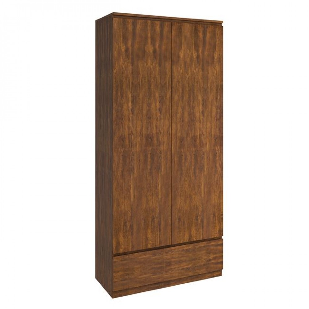 Ντουλάπα δίφυλλη "BORNEO"σε χρώμα καρυδί 80x40x180
