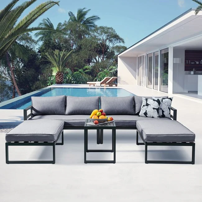 Σετ εξωτερικού χώρου "ORBEA" 4τμχ από αλουμίνιο σε χρώμα ανθρακί/σκούρο γκρι  250x68x60