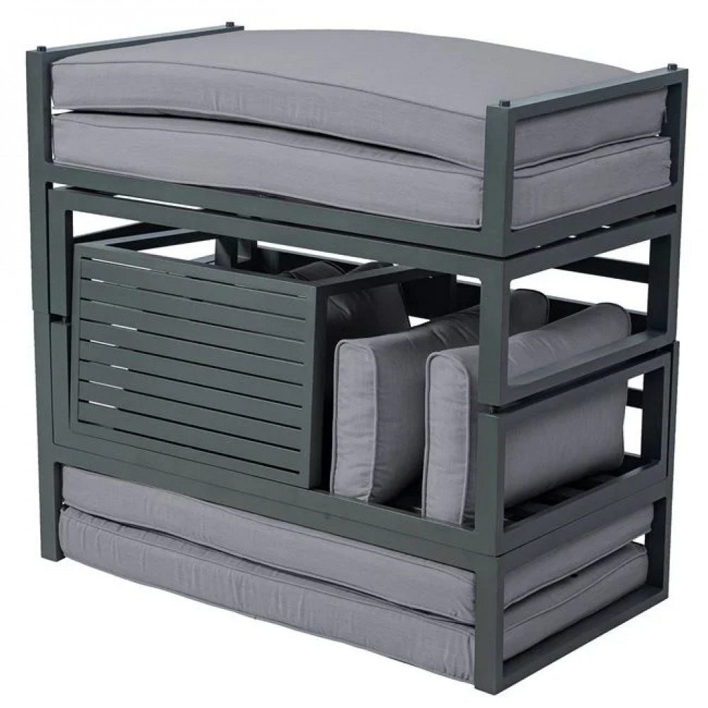 Σετ εξωτερικού χώρου "ORBEA" 4τμχ από αλουμίνιο σε χρώμα ανθρακί/σκούρο γκρι  250x68x60