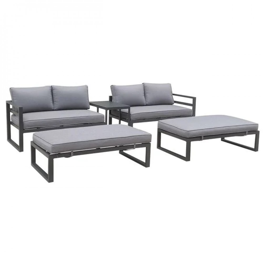 Σετ εξωτερικού χώρου "ORBEA" 4τμχ από αλουμίνιο σε χρώμα ανθρακί/σκούρο γκρι  250x68x60