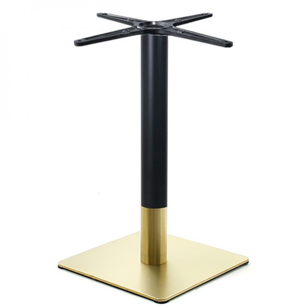 Βάση τραπεζιού "RIVA " από μέταλλο σε μαύρο/χρυσό χρώμα 45x45x72