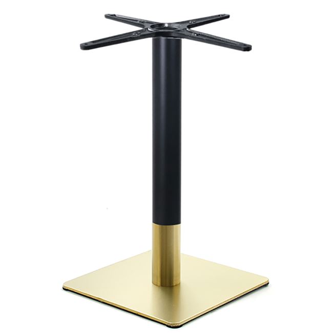 Βάση τραπεζιού "RIVA " από μέταλλο σε μαύρο/χρυσό χρώμα 45x45x108