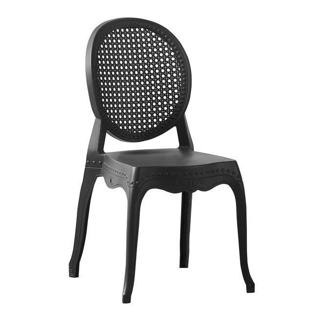 Καρέκλα "DYNASTY" από PP σε χρώμα μαύρο 42x52x88