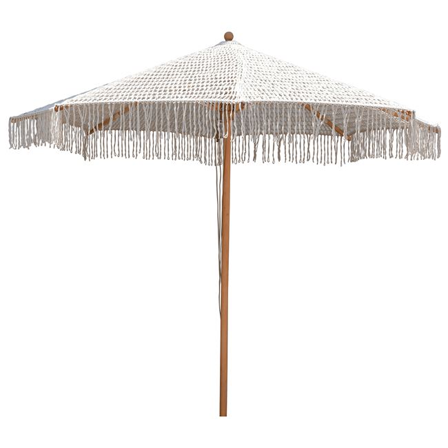 Ομπρέλα από ξύλο σε χρώμα μπεζ 250x250