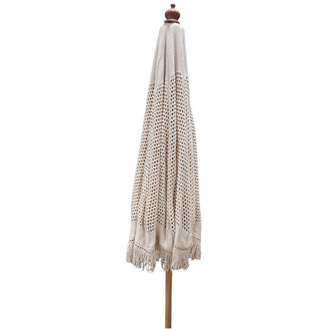 Ομπρέλα από ξύλο σε χρώμα μπεζ Φ200