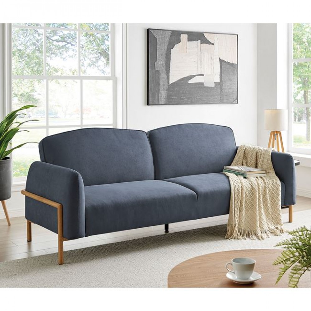 Καναπές κρεβάτι ''MOLINO'' από ύφασμα σε χρώμα σκούρο γκρι 218x85x83