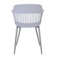 Πολυθρόνα "LOUISE" από μέταλλο/PP σε γκρι χρώμα 59x53x82