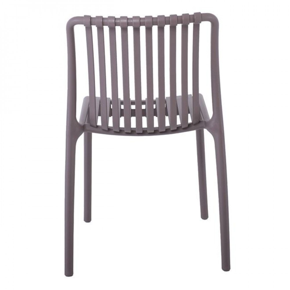 Καρέκλα "MODA" από PP σε χρώμα μόκα 48x57x80