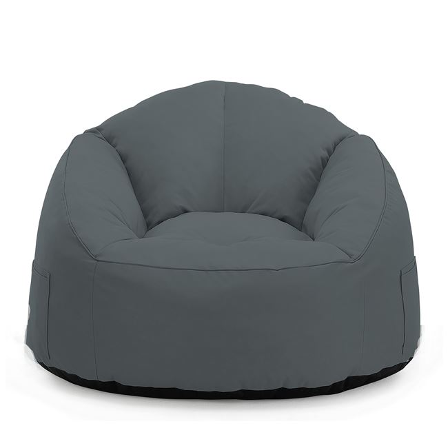 Πουφ πολυθρόνα "JAZZ" από ύφασμα σε ανθρακί χρώμα 80x90x73