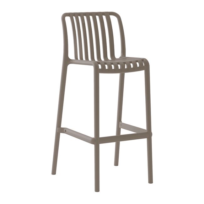 Σκαμπό μπαρ "MODA" από PP σε μόκα χρώμα 38x47x102