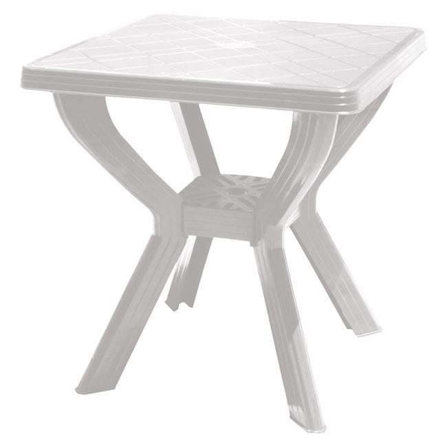 Τραπέζι κήπου "SKIATHOS" από PP σε λευκό χρώμα 70x70