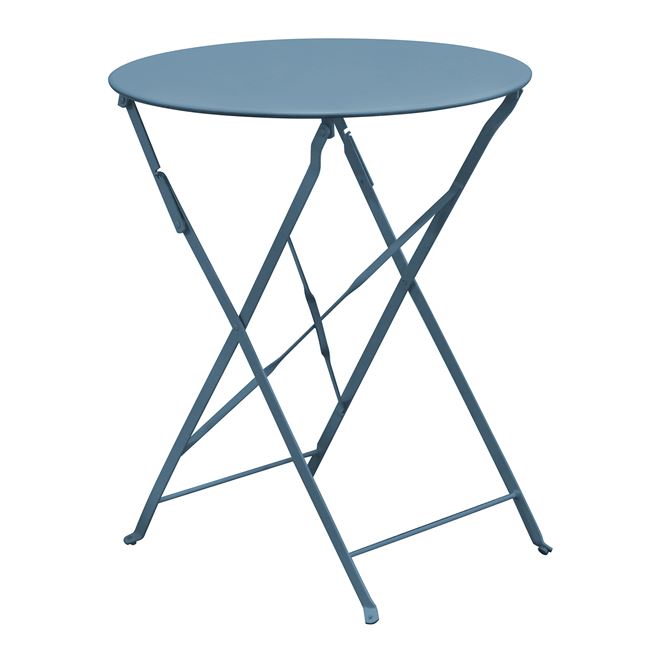 Τραπέζι "ΖΑΠΠΕΙΟΥ" από μέταλλο σε μπλε χρώμα Φ60x70