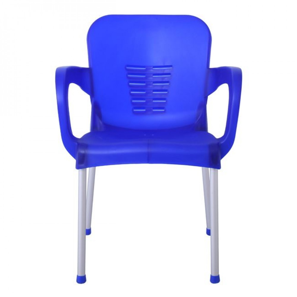 Πολυθρόνα κήπου "LARA-II" από αλουμίνιο/PP σε μπλε/ασημί χρώμα 60x59x81