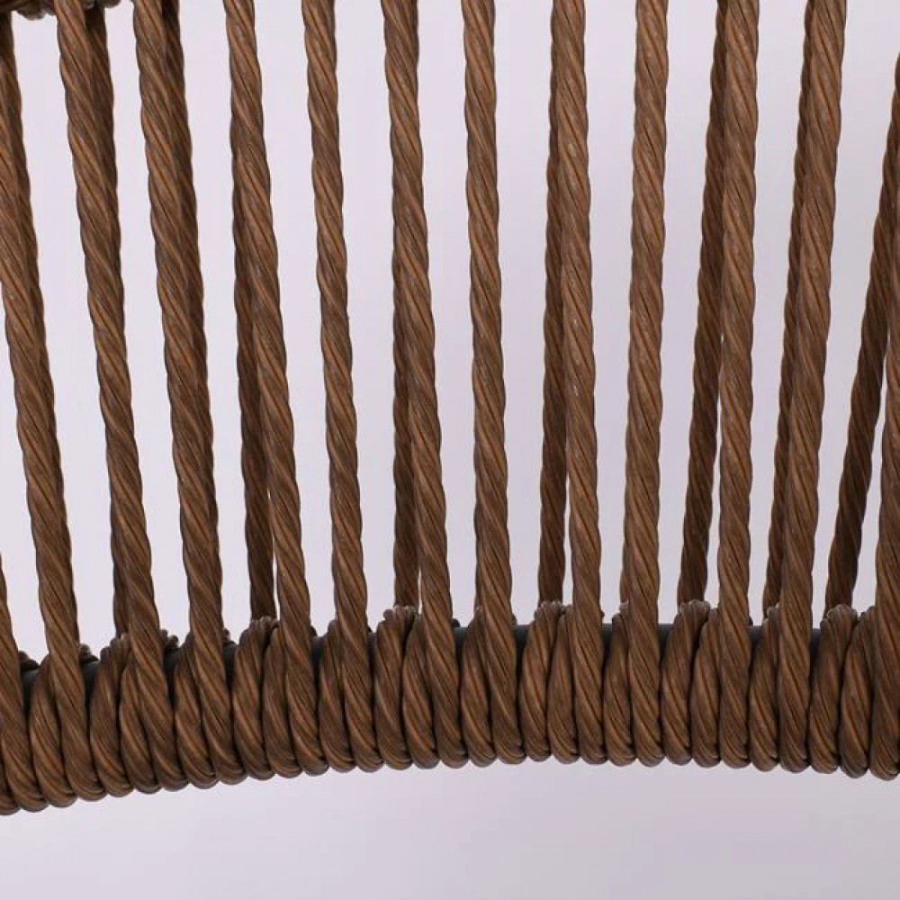 Πολυθρόνα κήπου "MADY" από αλουμίνιο/wicker σε ανθρακί/φυσικό χρώμα  56x59x78